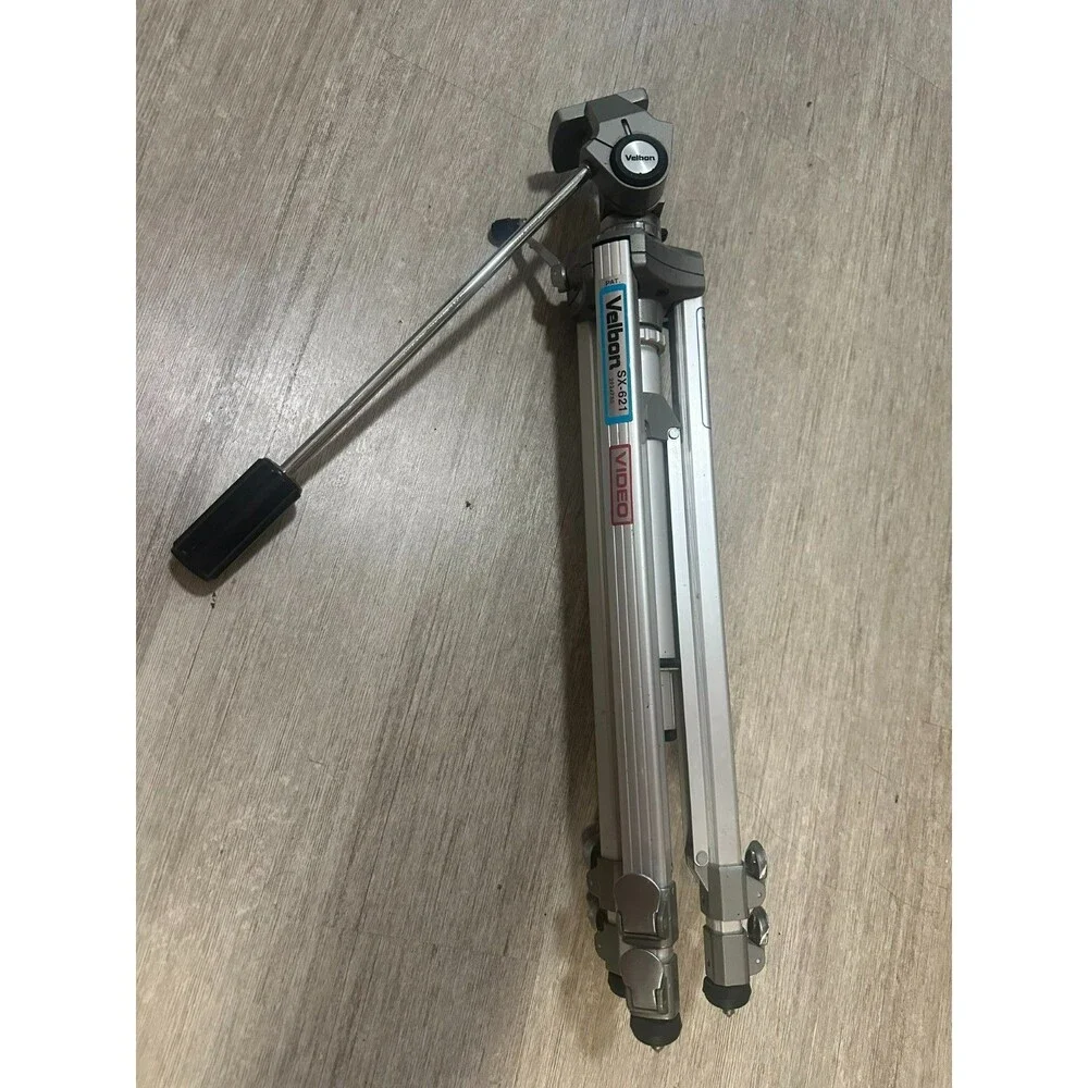 Velbon SX-621 Lightweight Aluminum Video Tripod, Compact